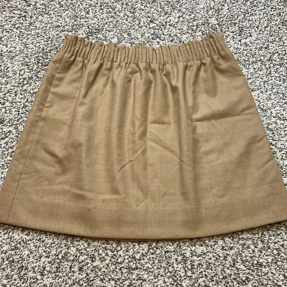 🆕 J. Crew Paper Bag Wool Blend Tan Skirt - Picture 1 of 5